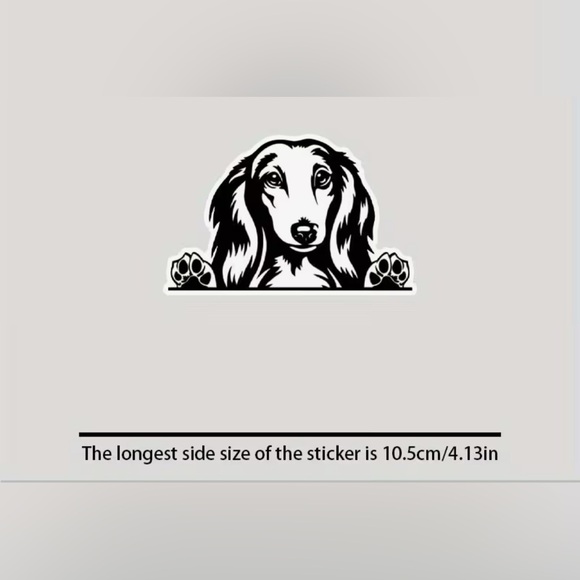 NEW Long Haired Dachshund Dog Car Decal - Picture 3 of 3